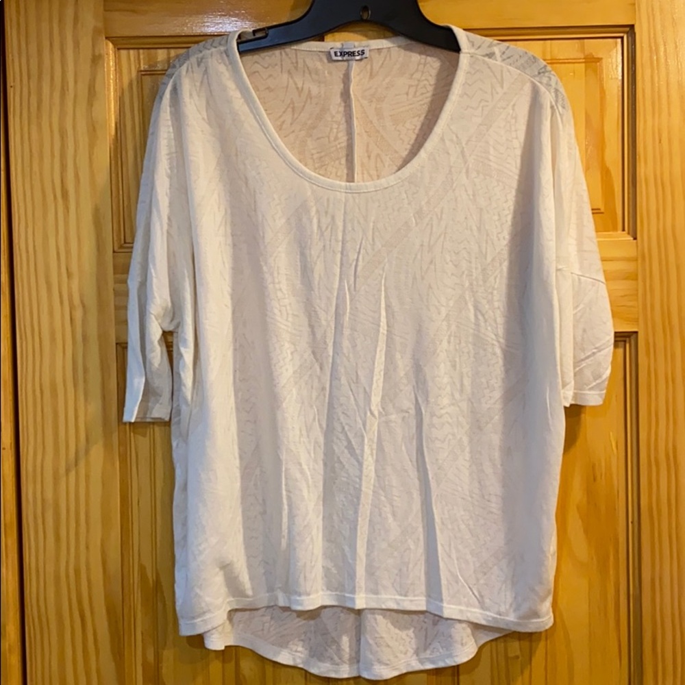 Oversized cream tee from Express